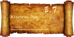 Bisztrai Tea névjegykártya